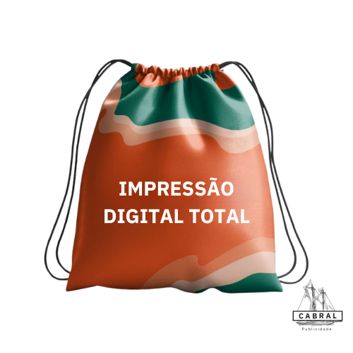 Sacochila Personalizada em Microfibra com Impressão Digital - Cabral Publicidade