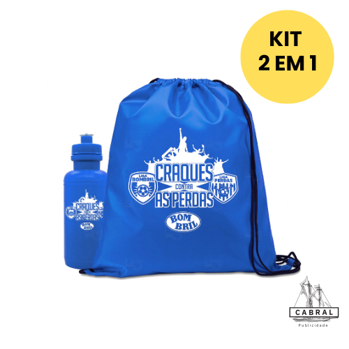 Kit Personalizado com Sacochila e Squeeze ? Brinde Criativo e Funcional