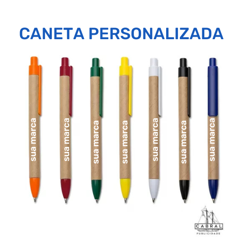 Caneta Ecologica Personalizada Logo